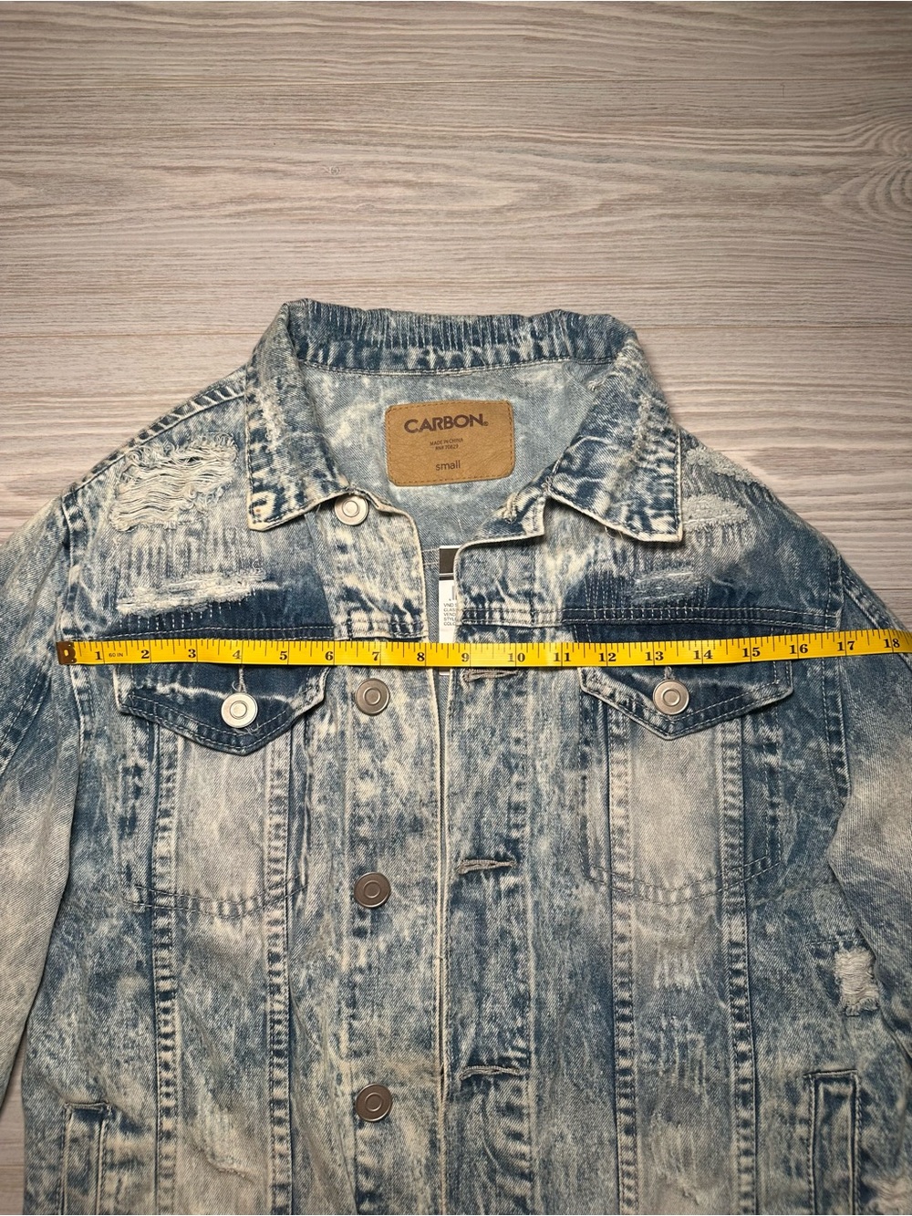 NWT Carbon Acid Wash Denim Jacket - Picture 6 of 8
